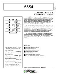 datasheet for A5354CA by Allegro MicroSystems, Inc.