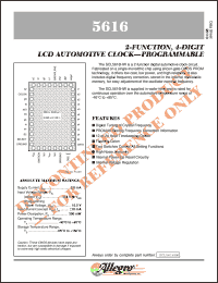 datasheet for SCL5616HW by Allegro MicroSystems, Inc.