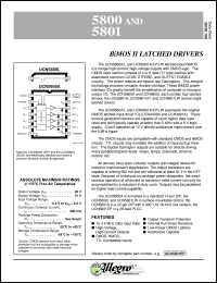 datasheet for UCN5800A by Allegro MicroSystems, Inc.