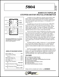 datasheet for UCN5804B by Allegro MicroSystems, Inc.