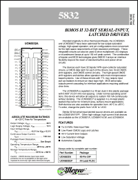 datasheet for UCN5832A by Allegro MicroSystems, Inc.