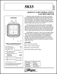 datasheet for UCQ5833A by Allegro MicroSystems, Inc.