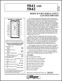 datasheet for UCN5841A by Allegro MicroSystems, Inc.