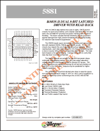 datasheet for UCN5881EP by Allegro MicroSystems, Inc.