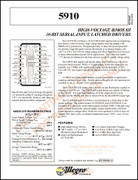 datasheet for UCN5910A by Allegro MicroSystems, Inc.