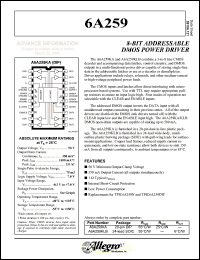 datasheet for A6A259KA by Allegro MicroSystems, Inc.