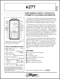 datasheet for A6277SA by Allegro MicroSystems, Inc.