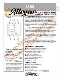 datasheet for A8183SLU by Allegro MicroSystems, Inc.