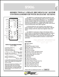 datasheet for A8906CLB by Allegro MicroSystems, Inc.