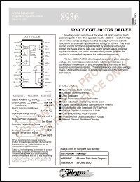 datasheet for A8936CJT by Allegro MicroSystems, Inc.