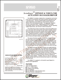 datasheet for A8980CJT by Allegro MicroSystems, Inc.