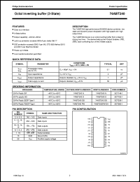 datasheet for 74ABT240D by Philips Semiconductors