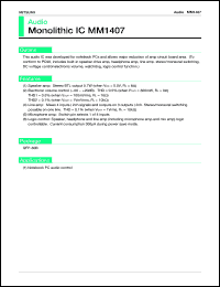 datasheet for MM1407 by 