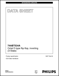 datasheet for 74ABT534ADB by Philips Semiconductors