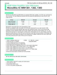 datasheet for MM1381XD by 