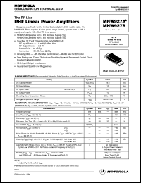 datasheet for MHW927A by Motorola