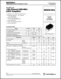 datasheet for MHW8182A by Motorola