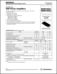 datasheet for MHW720A2 by Motorola