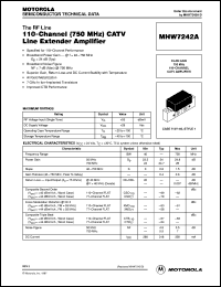 datasheet for MHW7242A by Motorola