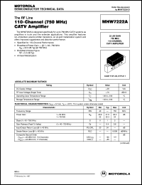datasheet for MHW7222A by Motorola