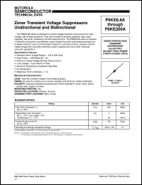 datasheet for P6KE200A by Motorola