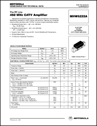 datasheet for MHW5222A by Motorola