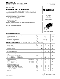 datasheet for MHW5182A by Motorola