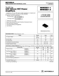 datasheet for MHW2821-2 by Motorola
