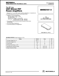 datasheet for MHW2727-3 by Motorola