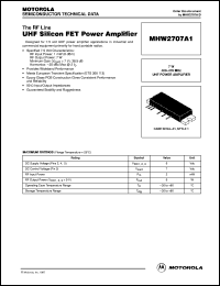 datasheet for MHW2707A1 by Motorola