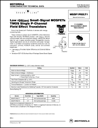 datasheet for MGSF1P02LT3 by Motorola
