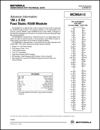 datasheet for MCM8A10SG15 by Motorola