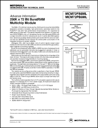 datasheet for MCM72PB8ML4R by Motorola