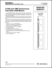 datasheet for MCM72F7DG10 by Motorola