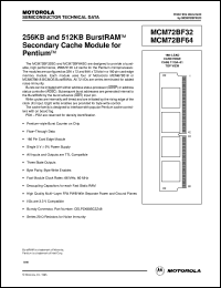 datasheet for MCM72BF64SG66 by Motorola