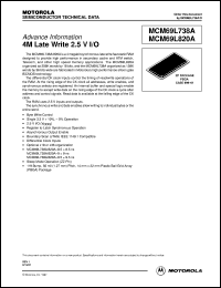 datasheet for MCM69L738AZP9R by Motorola