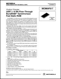 datasheet for MCM69F817ZP7R by Motorola