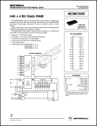 datasheet for MCM6709RJ7R2 by Motorola