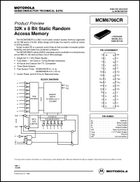 datasheet for MCM6706CRJ5R by Motorola