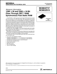 datasheet for MCM63Z819TQ15R by Motorola