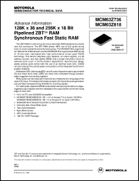 datasheet for MCM63Z818TQ100R by Motorola