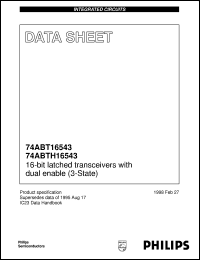 datasheet for 74ABT16543DGG by Philips Semiconductors