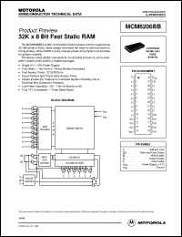 datasheet for MCM6206BBEJ25R by Motorola