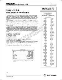datasheet for MCM32257BZ15 by Motorola