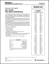datasheet for MCM321024SG25 by Motorola