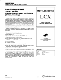 datasheet for MC74LCX16240ADT by Motorola