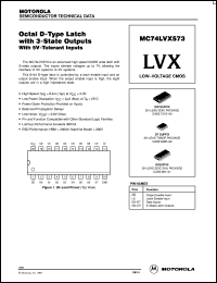 datasheet for MC74LVX573DW by Motorola