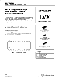 datasheet for MC74LVX374M by Motorola