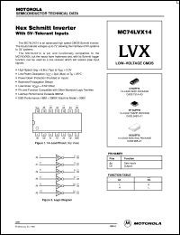 datasheet for MC74LVX14DT by Motorola