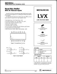 datasheet for MC74LVX125DT by Motorola